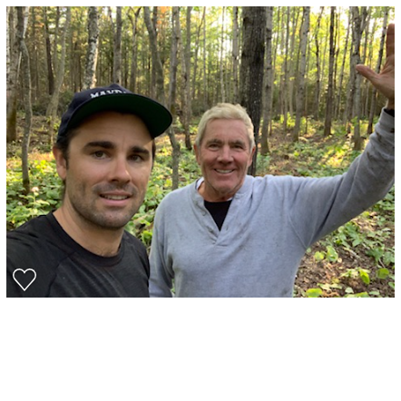 Mike and Ted in woods